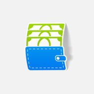 realistic design element purse money N12