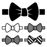 Bow tie icons set N2