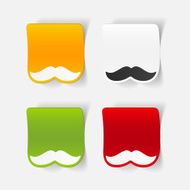 realistic design element mustache N13