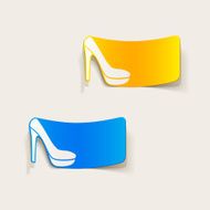 realistic design element shoe N2