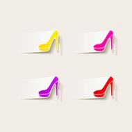 realistic design element shoe N3
