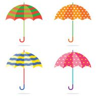 Set Of Different Colorful Umbrellas