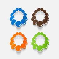 Realistic paper sticker necklace N8