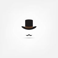Bowler hat and moustache N4