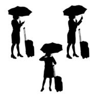 Vector silhouette of a woman N547