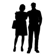 Vector Silhouette Of People N148