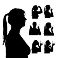 Vector Silhouette Of People N160