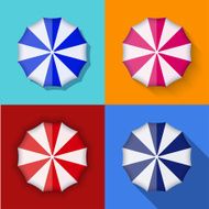 Vector modern umbrella icons set