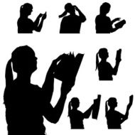 Vector Silhouette Of People N163