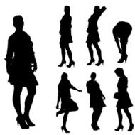 Vector silhouette of a woman N550