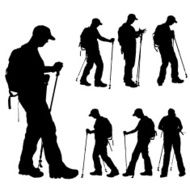 Vector Silhouette Of People N166
