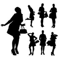 Vector silhouette of a woman N551
