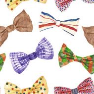 Seamless pattern with bow tie N5