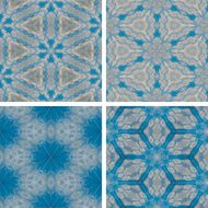 set of abstrack blue cloud and snow seamless colorful background