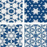 set of abstrack blue cloud and snow seamless colorful background N4