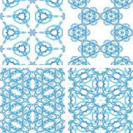 set of abstrack line blue seamless colorful background