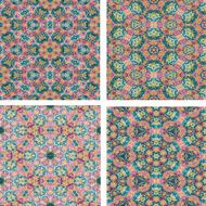 set of abstrack seamless mosaic colorful background