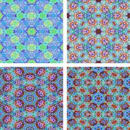 set of abstrack seamless mosaic colorful background N5