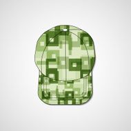 Abstract illustration on peaked cap N62