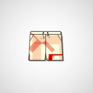 Abstract illustration on shorts N72