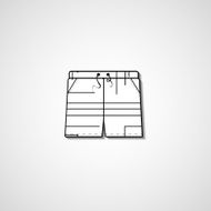 Abstract illustration on shorts N73