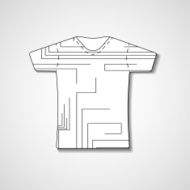 Abstract illustration on t-shirt N54