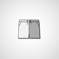 Abstract illustration on shorts N74
