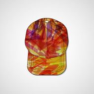 Abstract illustration on peaked cap N64