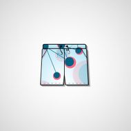 Abstract illustration on shorts N78