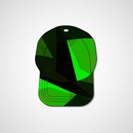 Abstract illustration on peaked cap N67