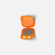 Realistic paper sticker cosmetic powder N9