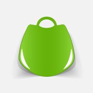 Realistic paper sticker handbag N8