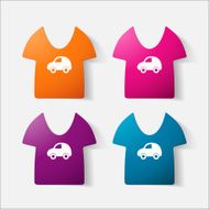 Paper clipped sticker Children's T-shirt N8
