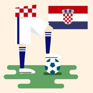 Croatia national soccer kit and flag