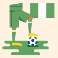 Nigeria national soccer kit and flag