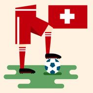 Switzerland national soccer kit and flag