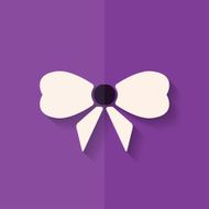 Gift Christmas bow web icon Flat design