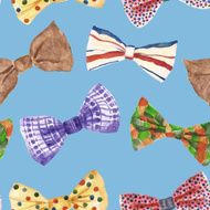 Seamless pattern with bow tie N7