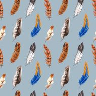 Seamless pattern with feather N2