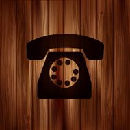 Retro telephone web icon