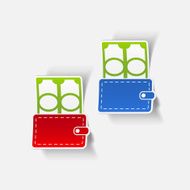 realistic design element purse money N22