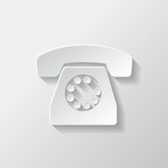 Retro telephone web icon N2