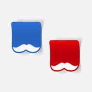 realistic design element mustache N14