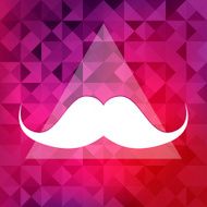 Hipster moustaches icon Triangle background