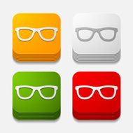 square button glasses N3
