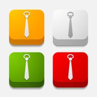 square button tie N2