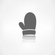 Christmas mitten icon