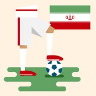 Iran national soccer kit and flag