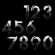 numbers set modern design