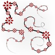 Decorative Red Flowers N2